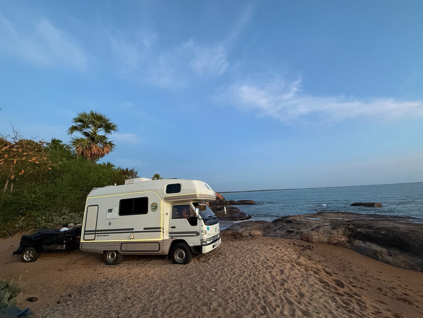 Camper van on the road