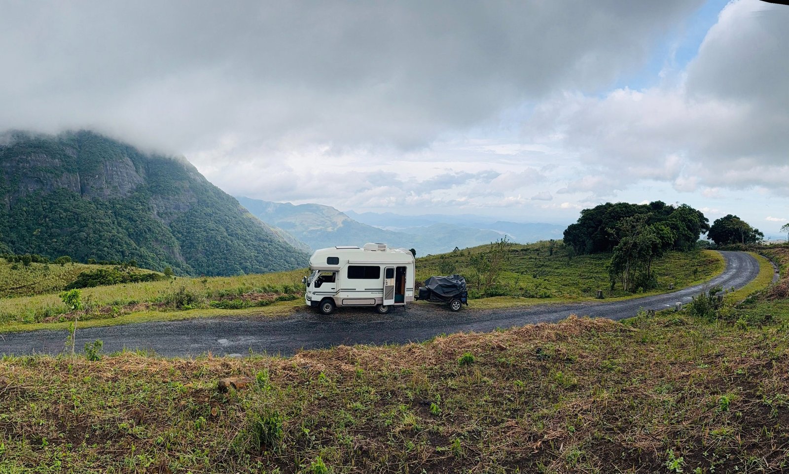 Camper van on the road